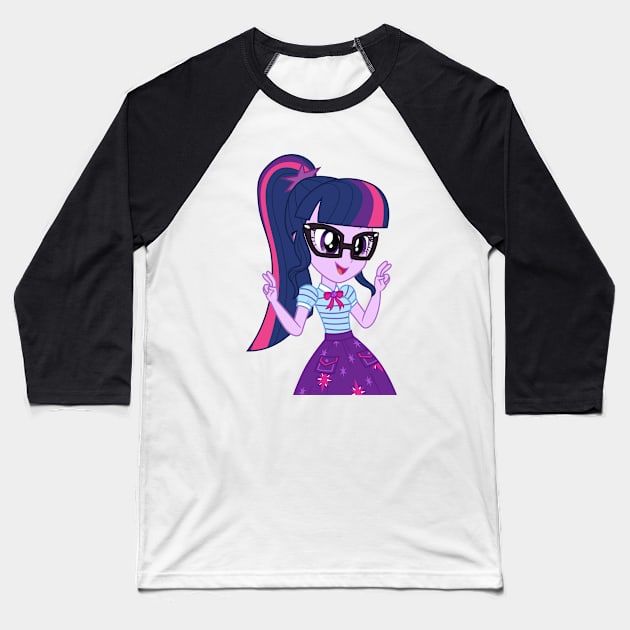 Twilight Sparkle air quotes Baseball T-Shirt by CloudyGlow